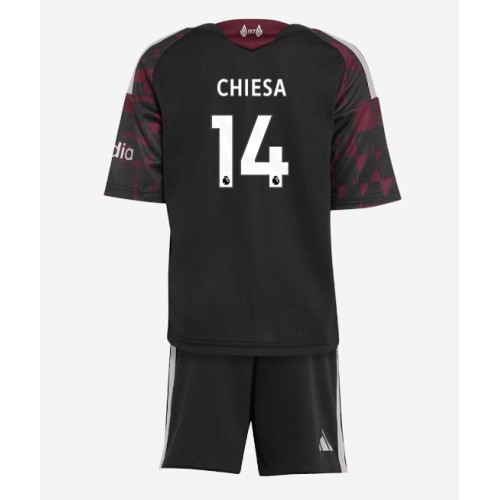 Stroje piłkarskie Liverpool Federico Chiesa #14 Koszulka Trzeciej dla dzieci 2026-27 Krótki Rękaw (+ szorty)